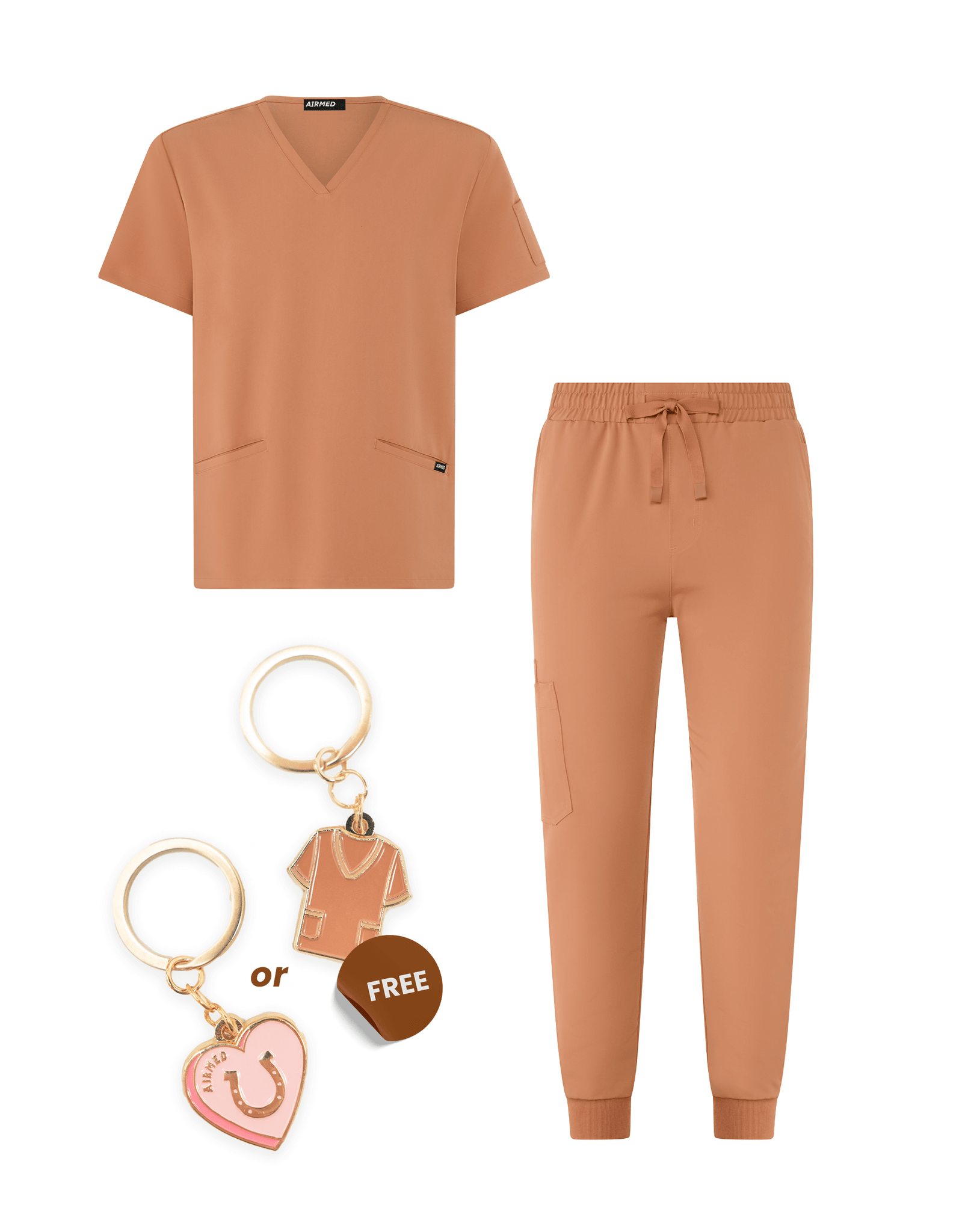 Aspire V Neck Top and Joggers - Canyon Clay