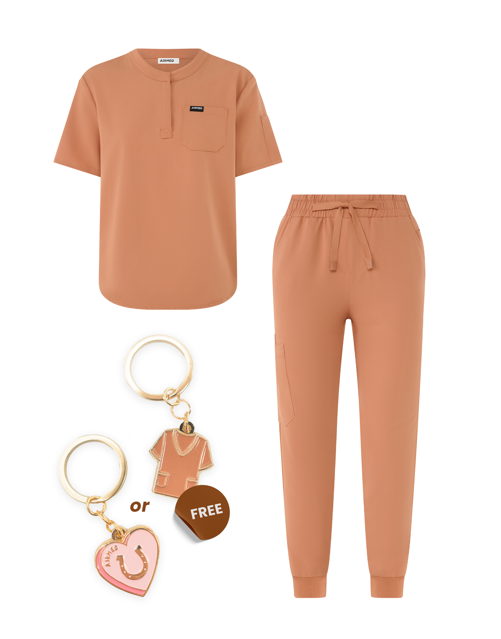 Aspire Mock Neck Top and Joggers - Canyon Clay