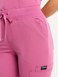 Essential Multi-Pocket Scrub Pants - Red Violet