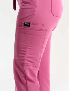 Essential Multi-Pocket Scrub Pants - Red Violet