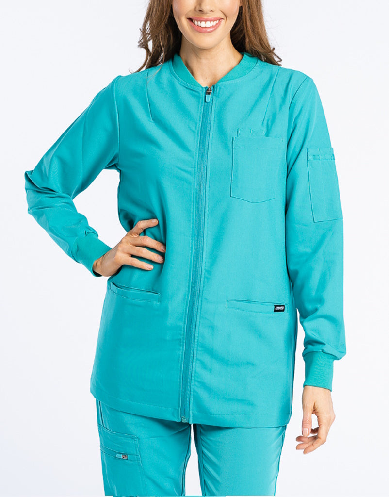 Scrub Jacket Zip Up - Sydney Teal