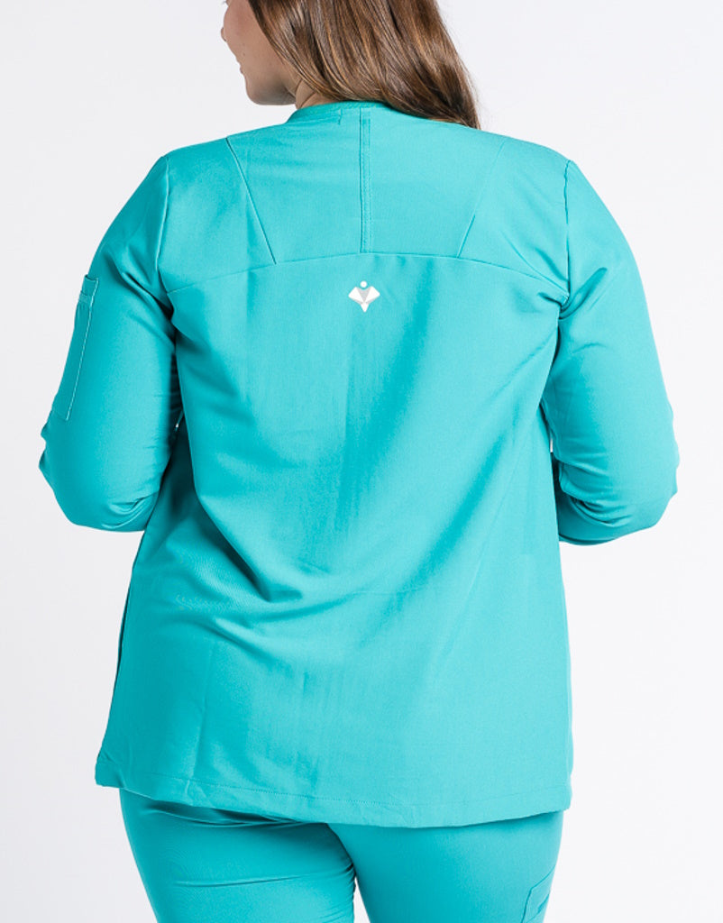 Scrub Jacket Zip Up - Sydney Teal