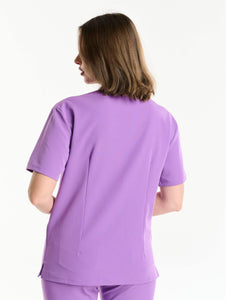 Essential V Neck Scrub Top - Wisteria Purple