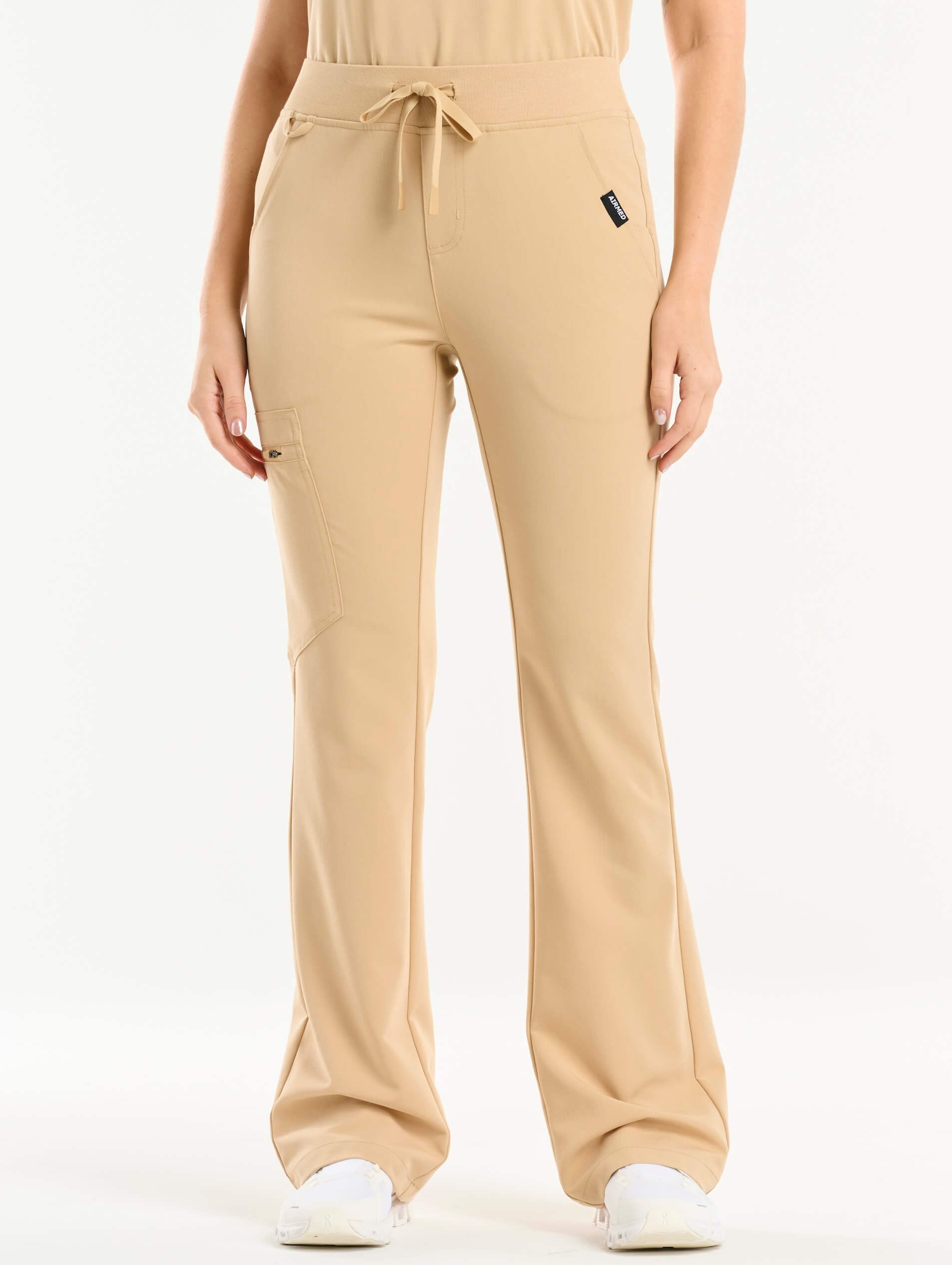 Essential Flare Scrub Pants - Warm Sand