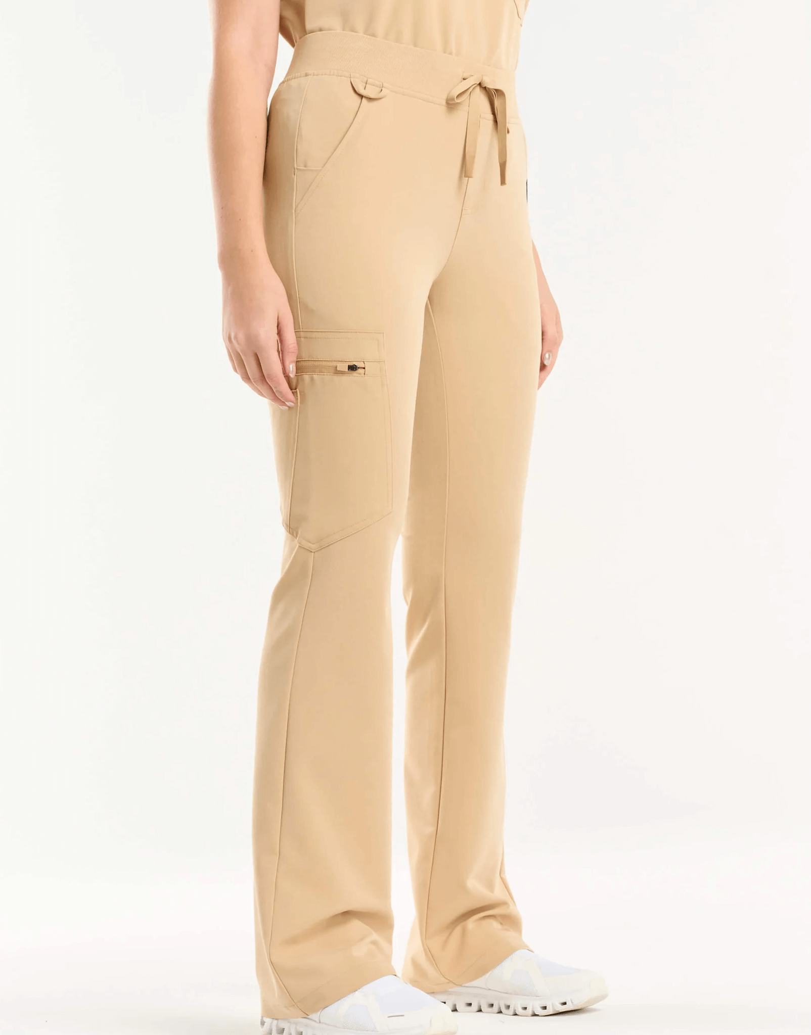 Essential Flare Scrub Pants - Warm Sand