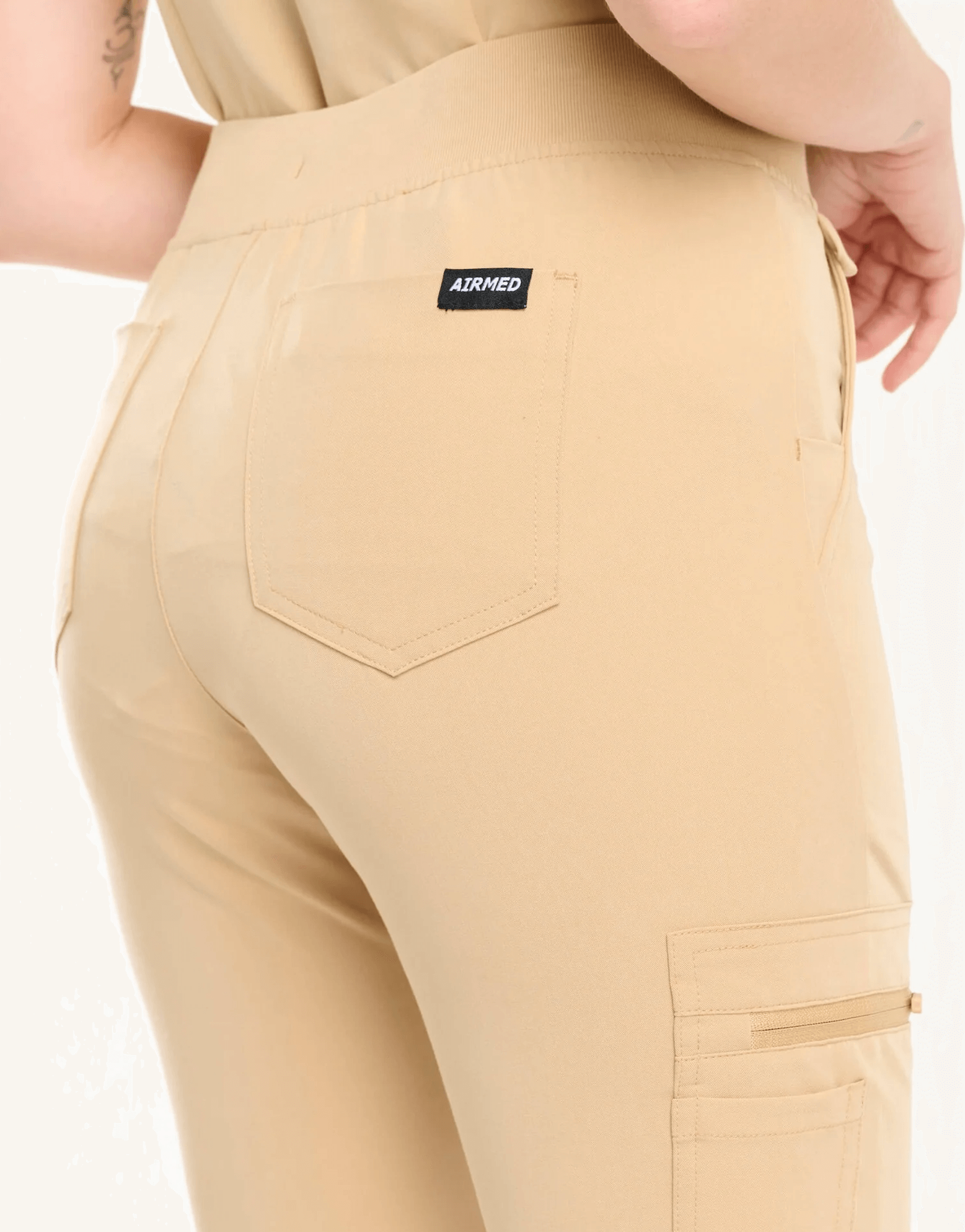 Essential Flare Scrub Pants - Warm Sand