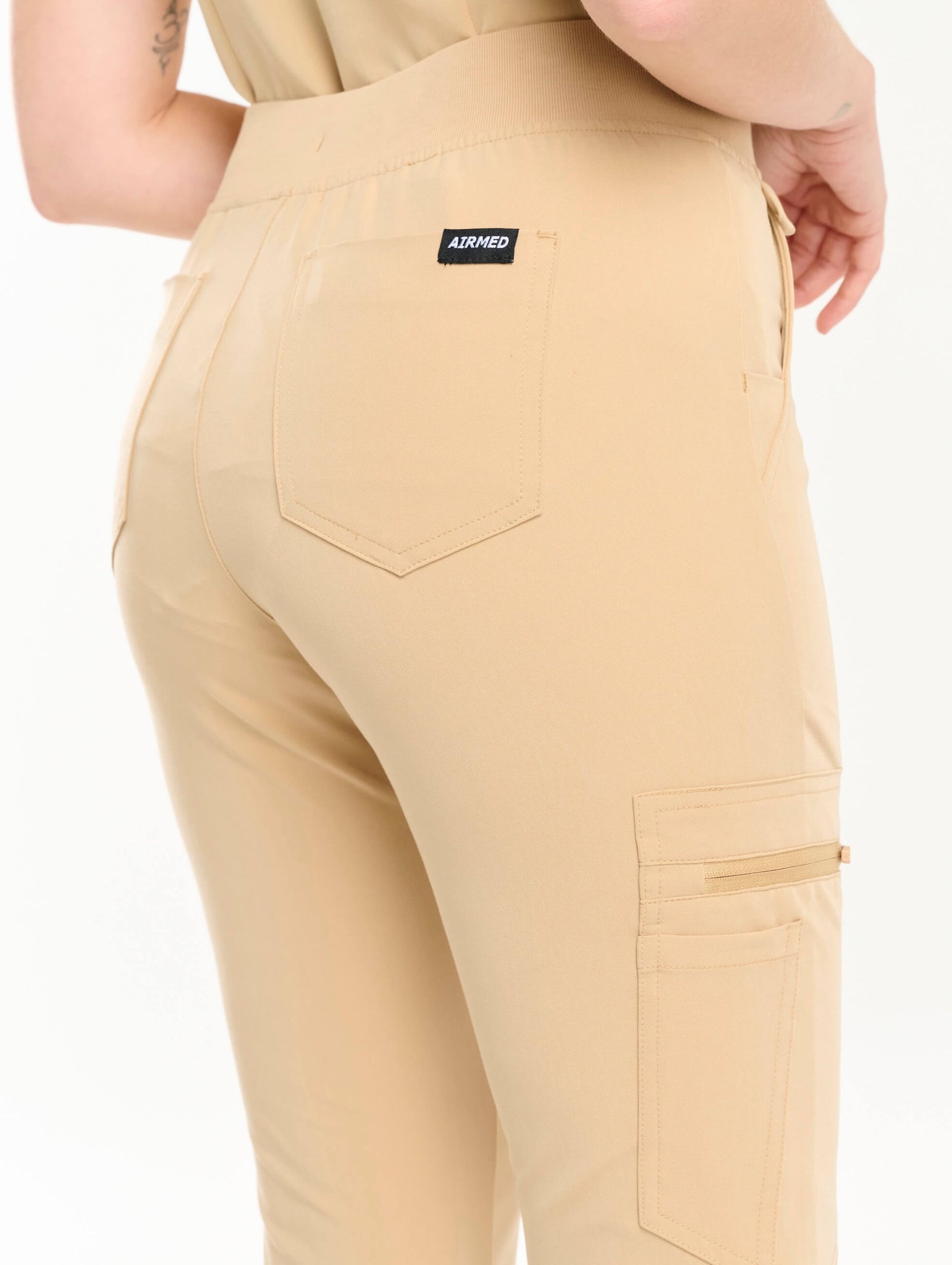 Essential Flare Scrub Pants - Warm Sand