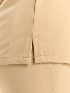 Essential One Pocket V Neck Scrub Top - Warm Sand