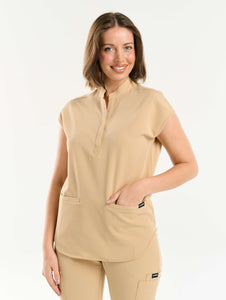 Apollo Scrub Top - Warm Sand