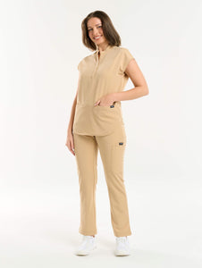 Apollo Scrub Top - Warm Sand