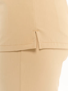 Essential V Neck Scrub Top - Warm Sand