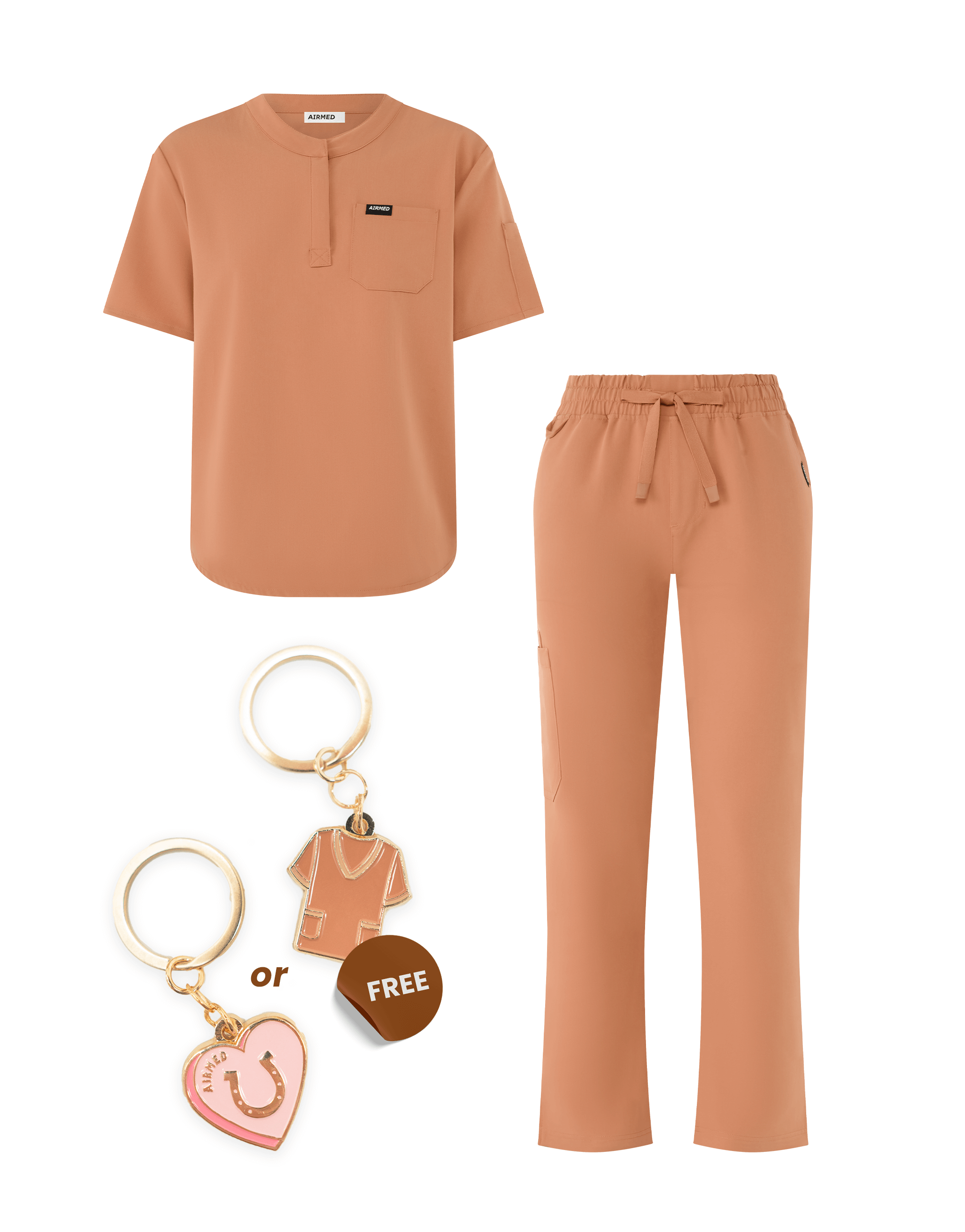 Aspire Mock Neck Top and Straight Leg Pants - Canyon Clay