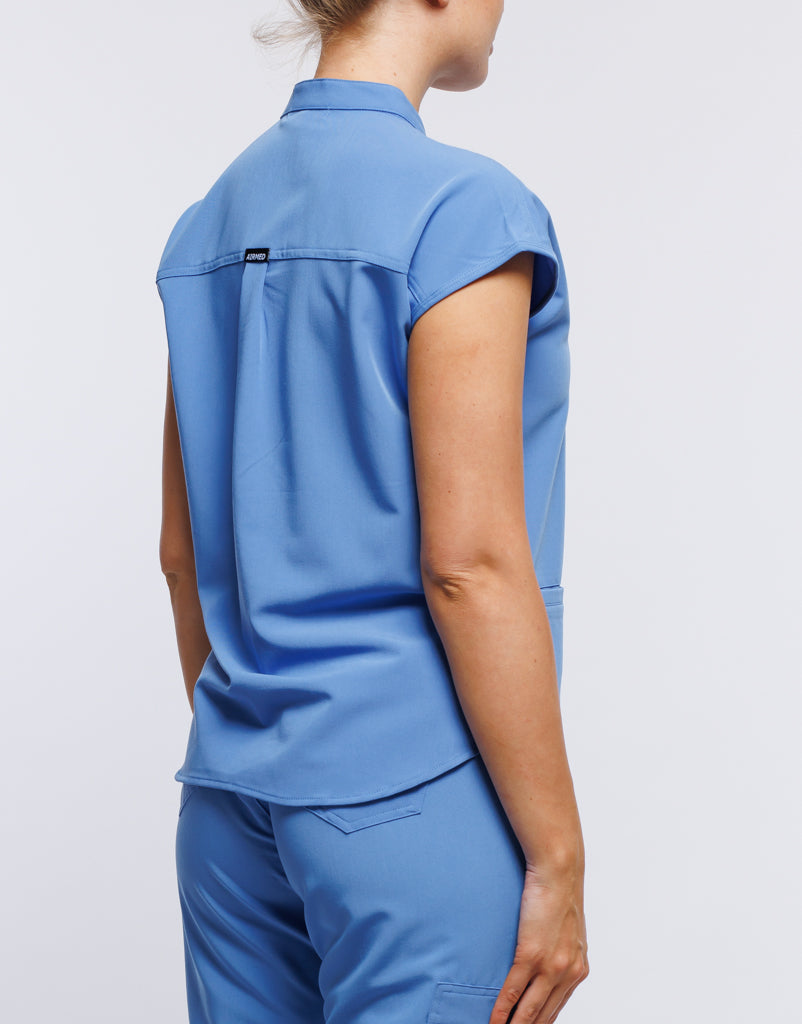 Apollo Scrub Top - Ceil Blue