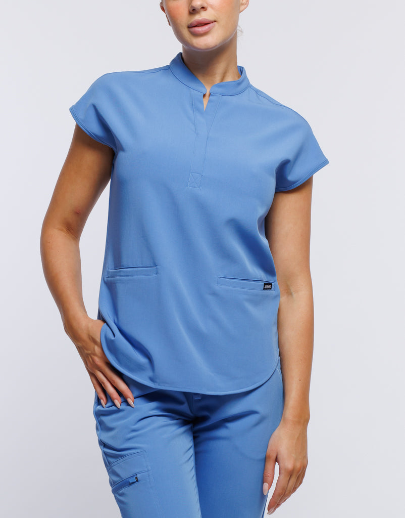 Apollo Scrub Top - Ceil Blue