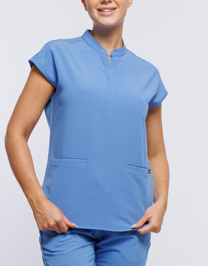 Apollo Scrub Top - Ceil Blue