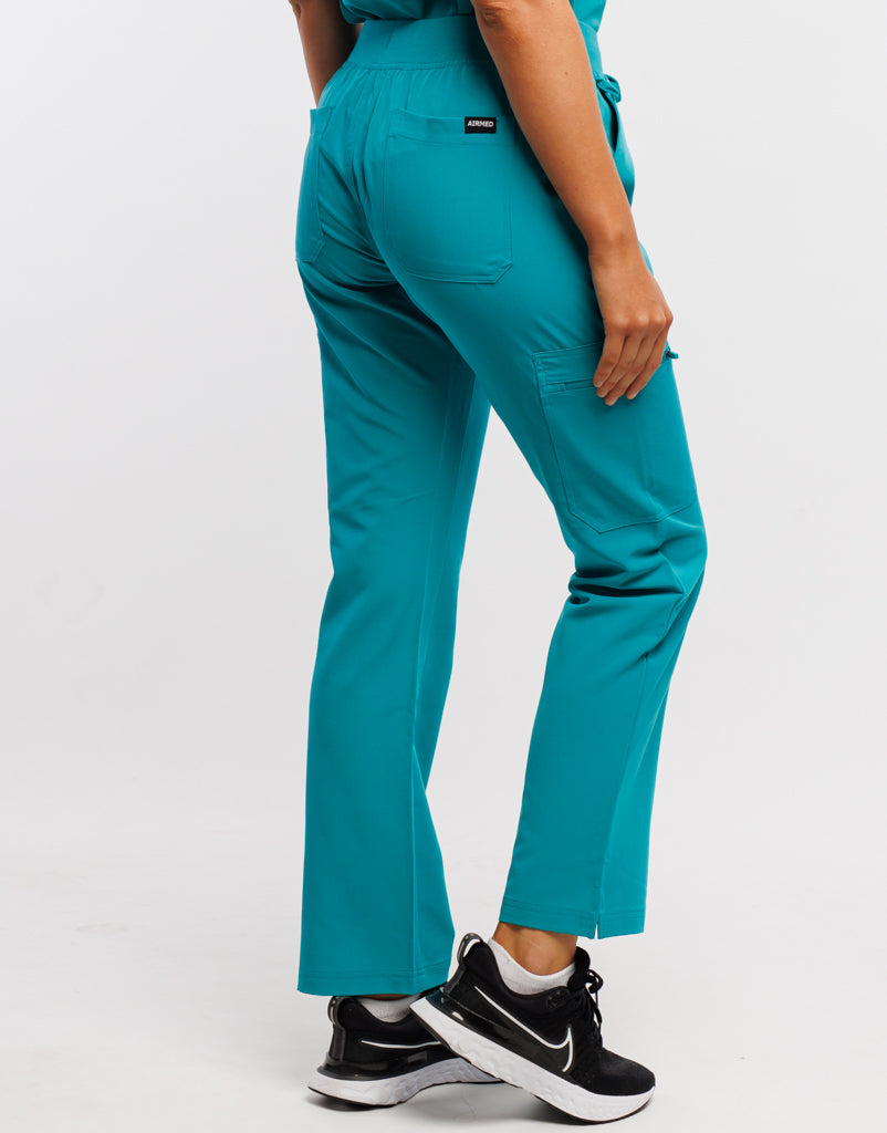 Essential Multi-Pocket Scrub Pants - Sydney Teal