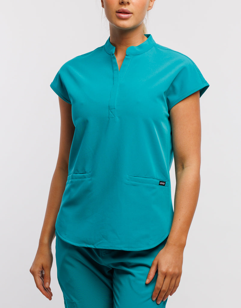 Apollo Scrub Top - Sydney Teal