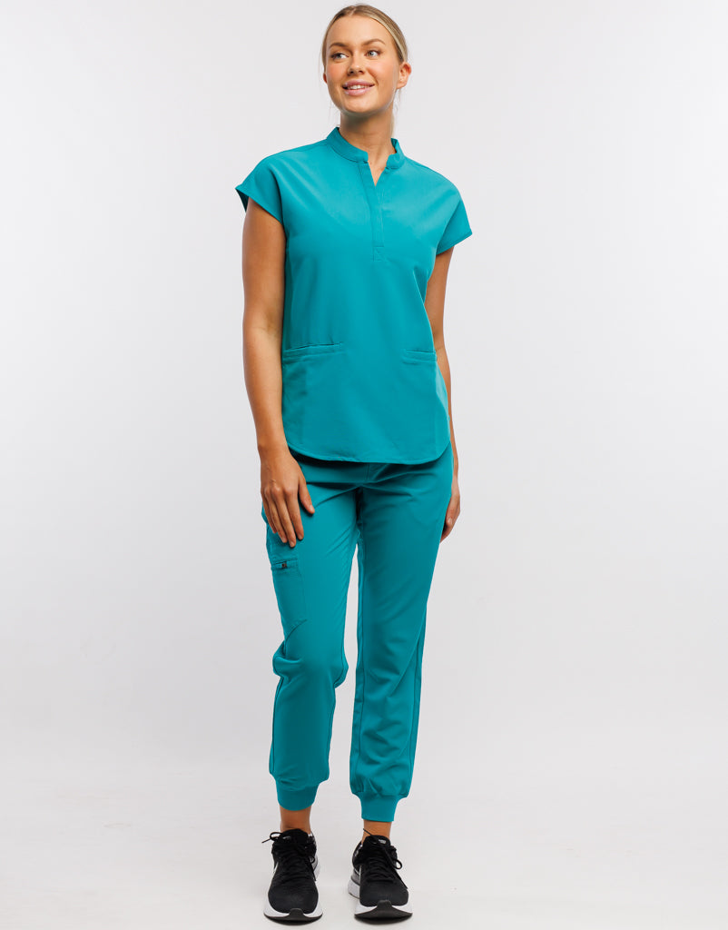 Apollo Scrub Top - Sydney Teal