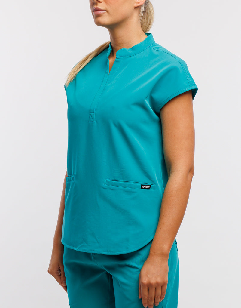 Apollo Scrub Top - Sydney Teal