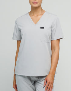 Essential One Pocket V Neck Scrub Top - Tail Light