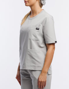 Essential Crewneck Scrub Top - Tail Light