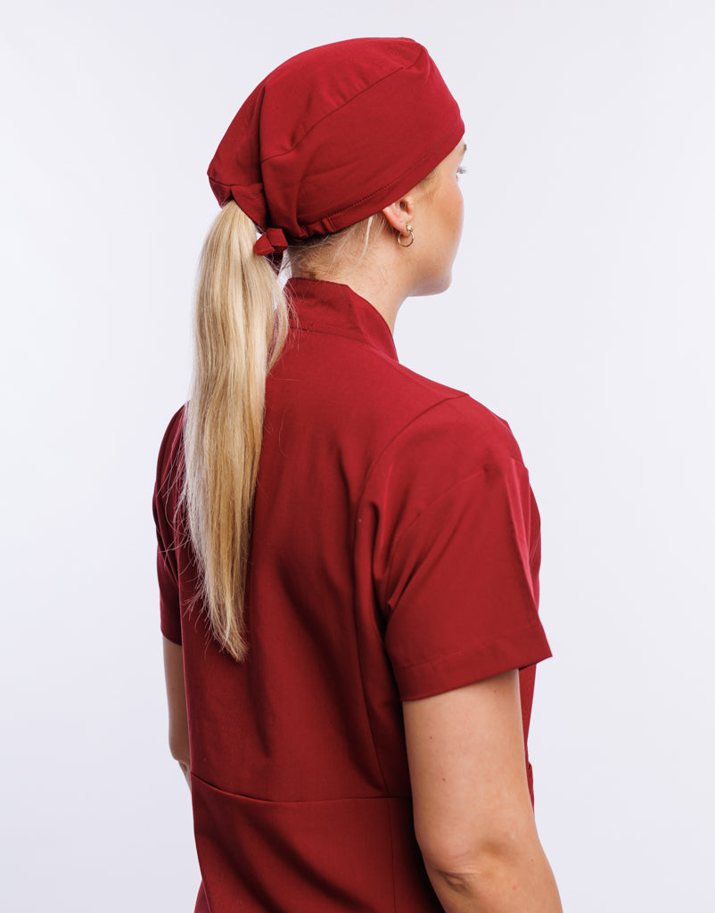 Essential Scrub Cap - Syrah Red