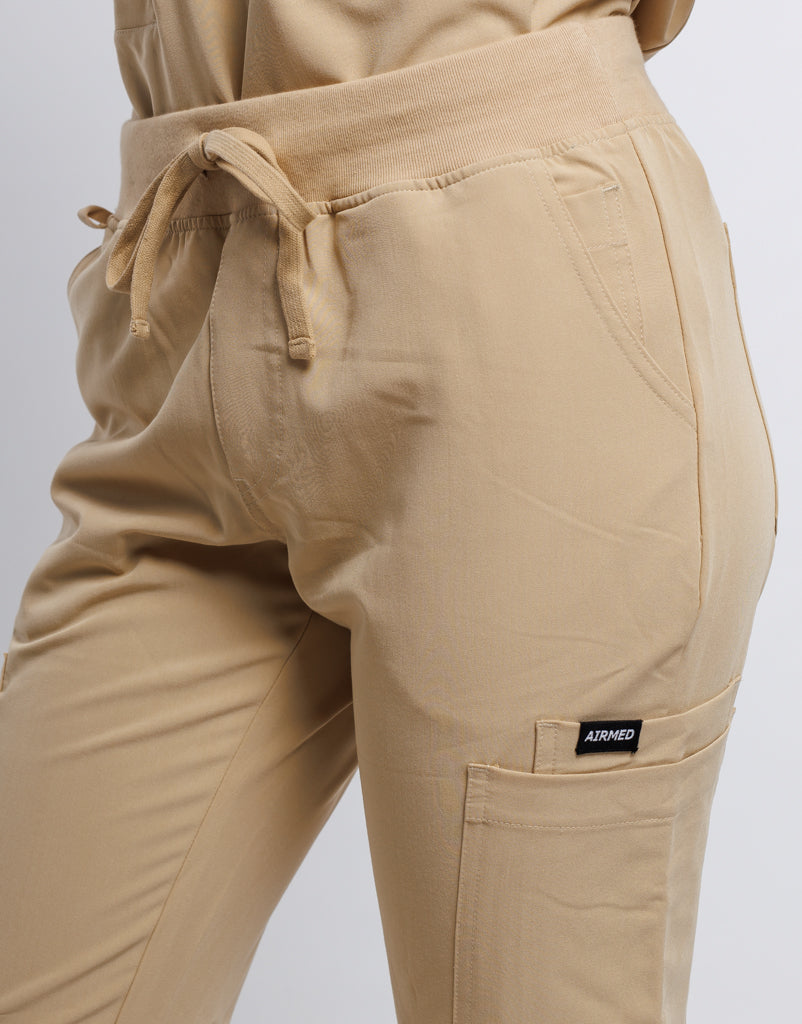 Essential Multi-Pocket Scrub Pants - Warm Sand