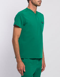 Essential V Neck Scrub Top - Ultramarine Green