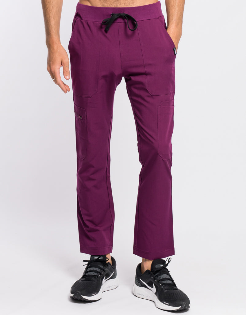 Essential Multi-Pocket Scrub Pants - Purple