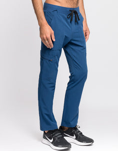 Essential Multi-Pocket Scrub Pants - Classic Blue