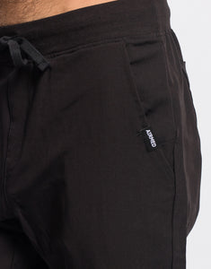 Essential Multi-Pocket Scrub Pants - Black