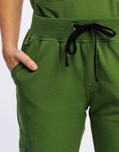 Essential Multi-Pocket Scrub Pants - Fern Green