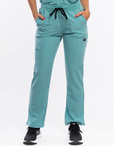 Essential Multi-Pocket Scrub Pants - Audrey Teal