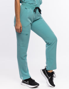 Essential Multi-Pocket Scrub Pants - Audrey Teal