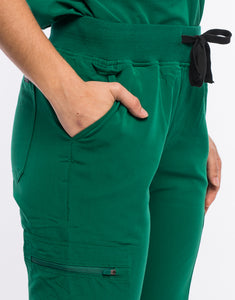 Essential Multi-Pocket Scrub Pants - Evergreen