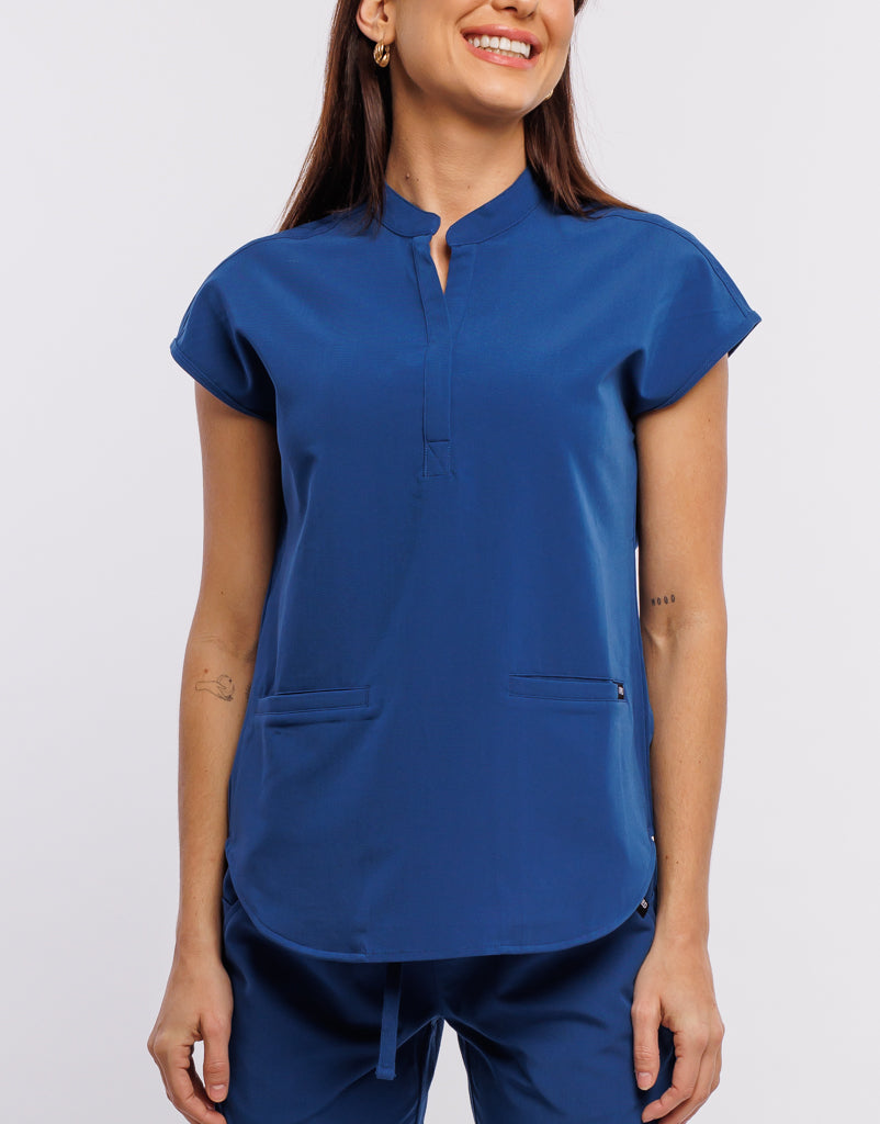 Apollo Scrub Top - Royal Blue