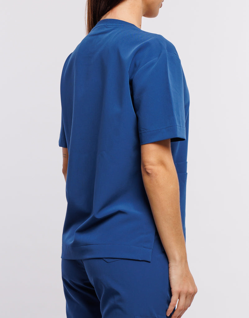 Essential Crewneck Scrub Top - Royal Blue