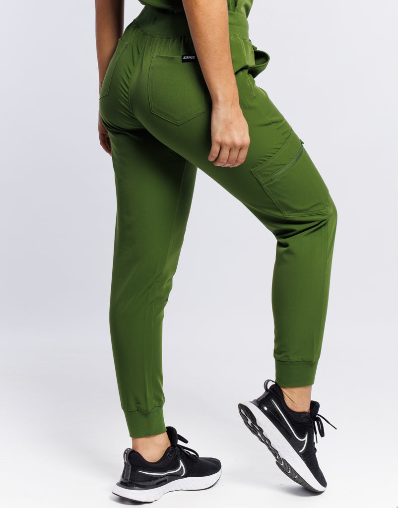 Essential Jogger Scrub Pants - Fern Green